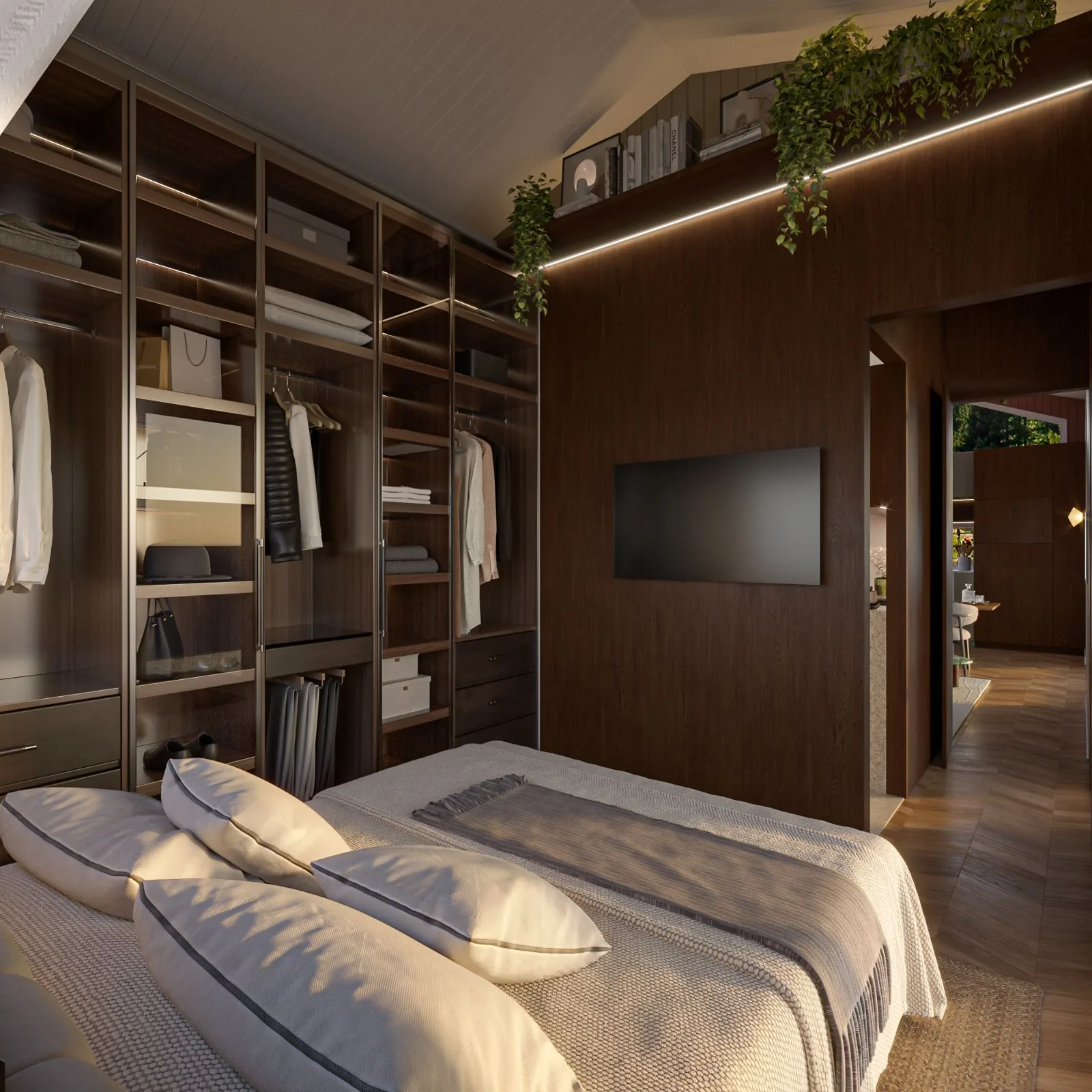 Ember integrated wardrobe and storage